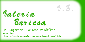 valeria baricsa business card